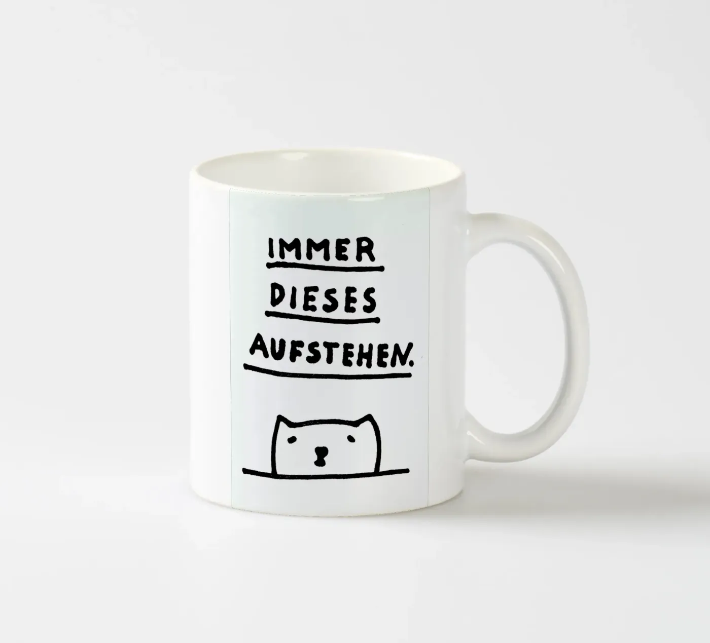 Aufstehen ceramic mug by Herzette