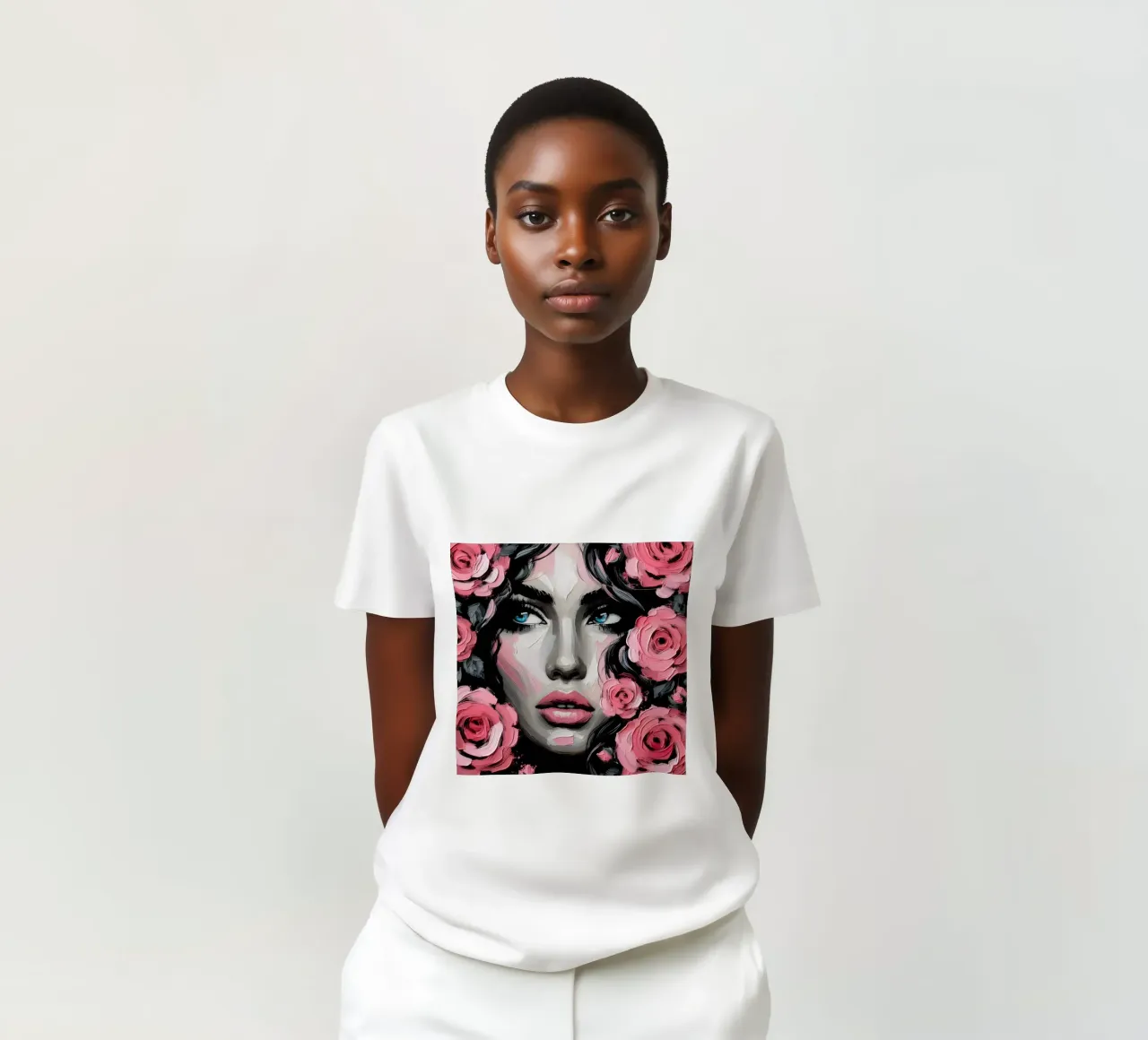 RITRATTO IN ROSA t-shirt da ARTOMATIC