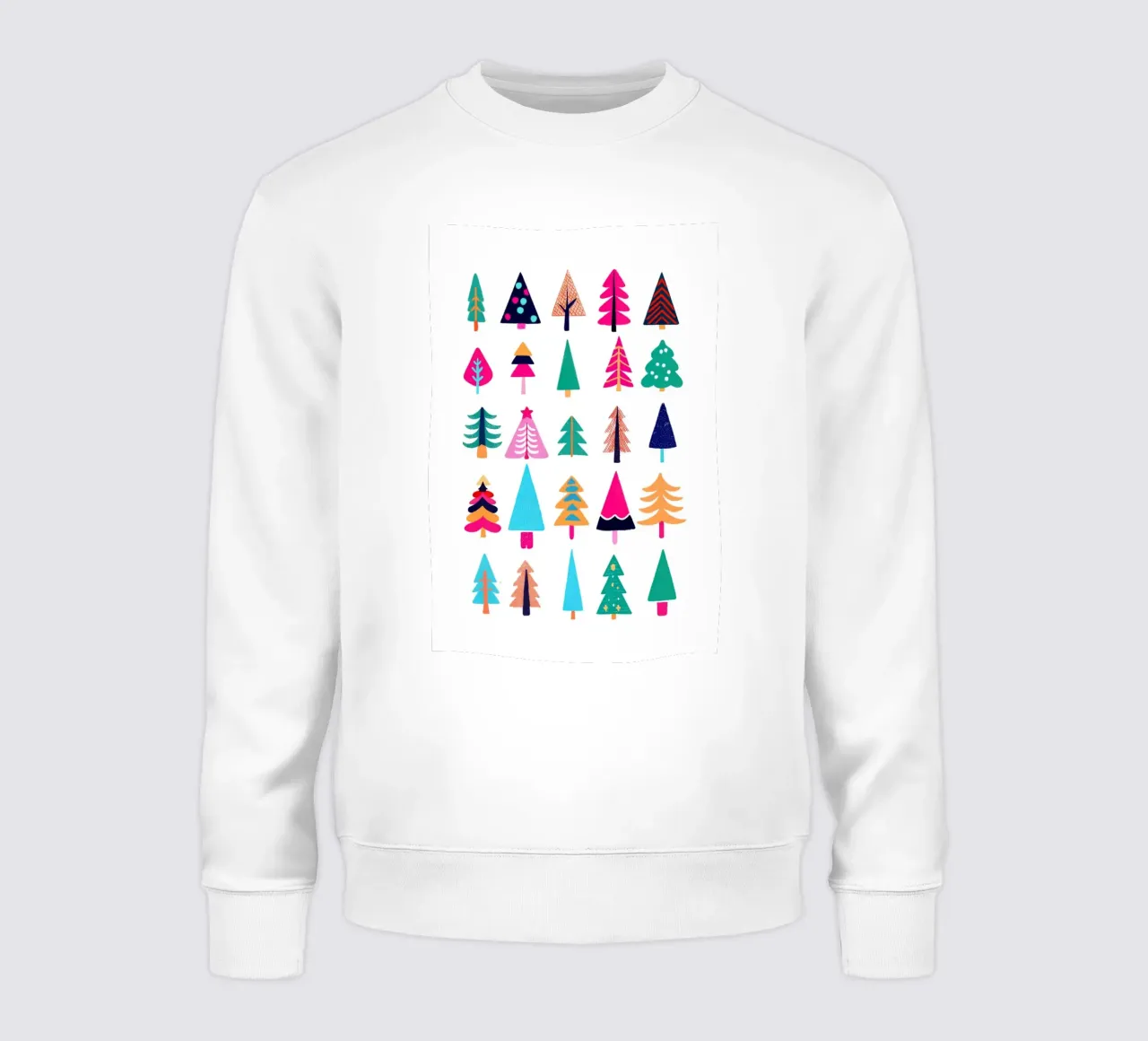 Alberi colorati - Natale luminoso felpa da ChristmasMooodz