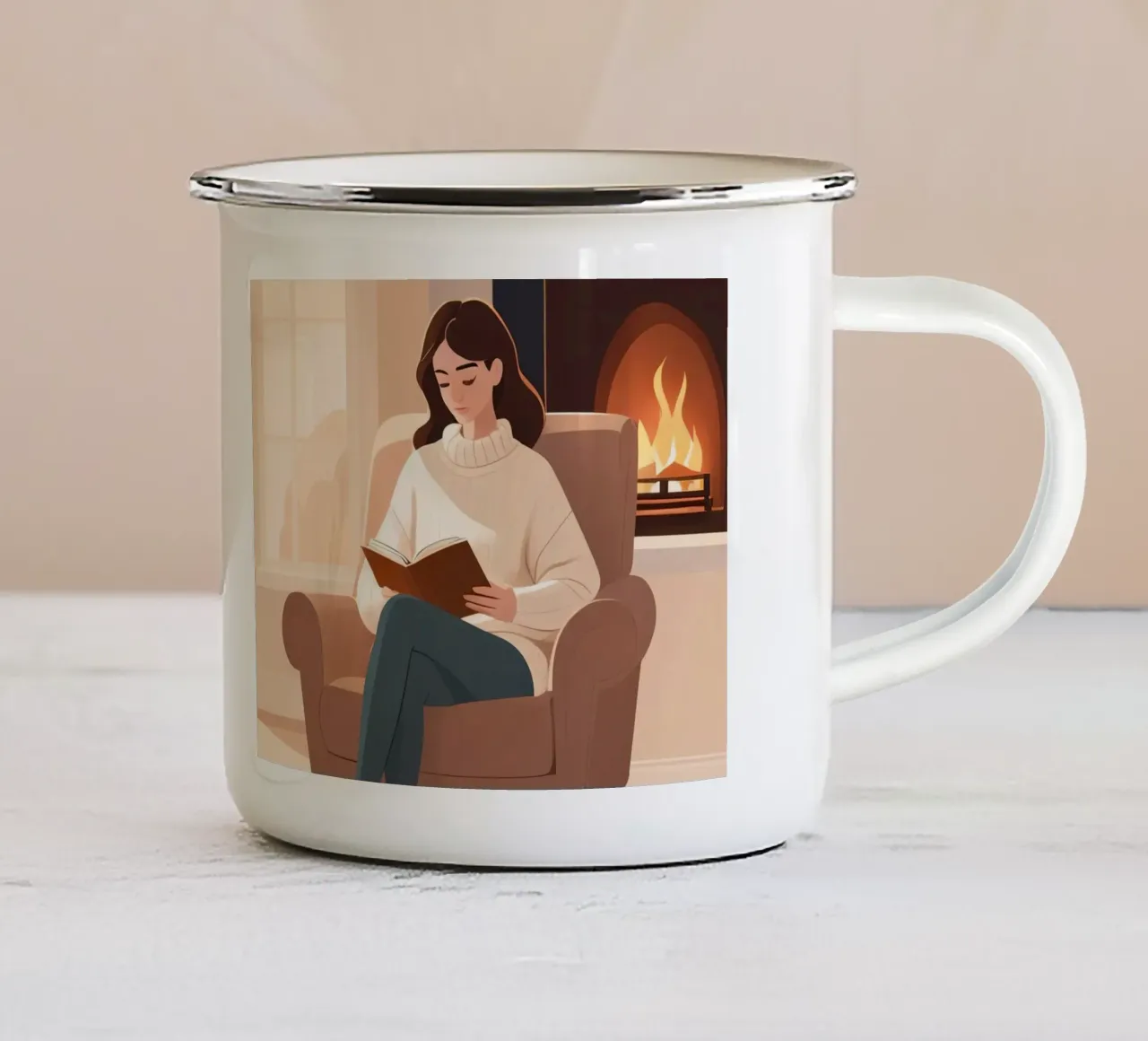 Capitolo Tranquillo tazza in smalto da Maison Solis