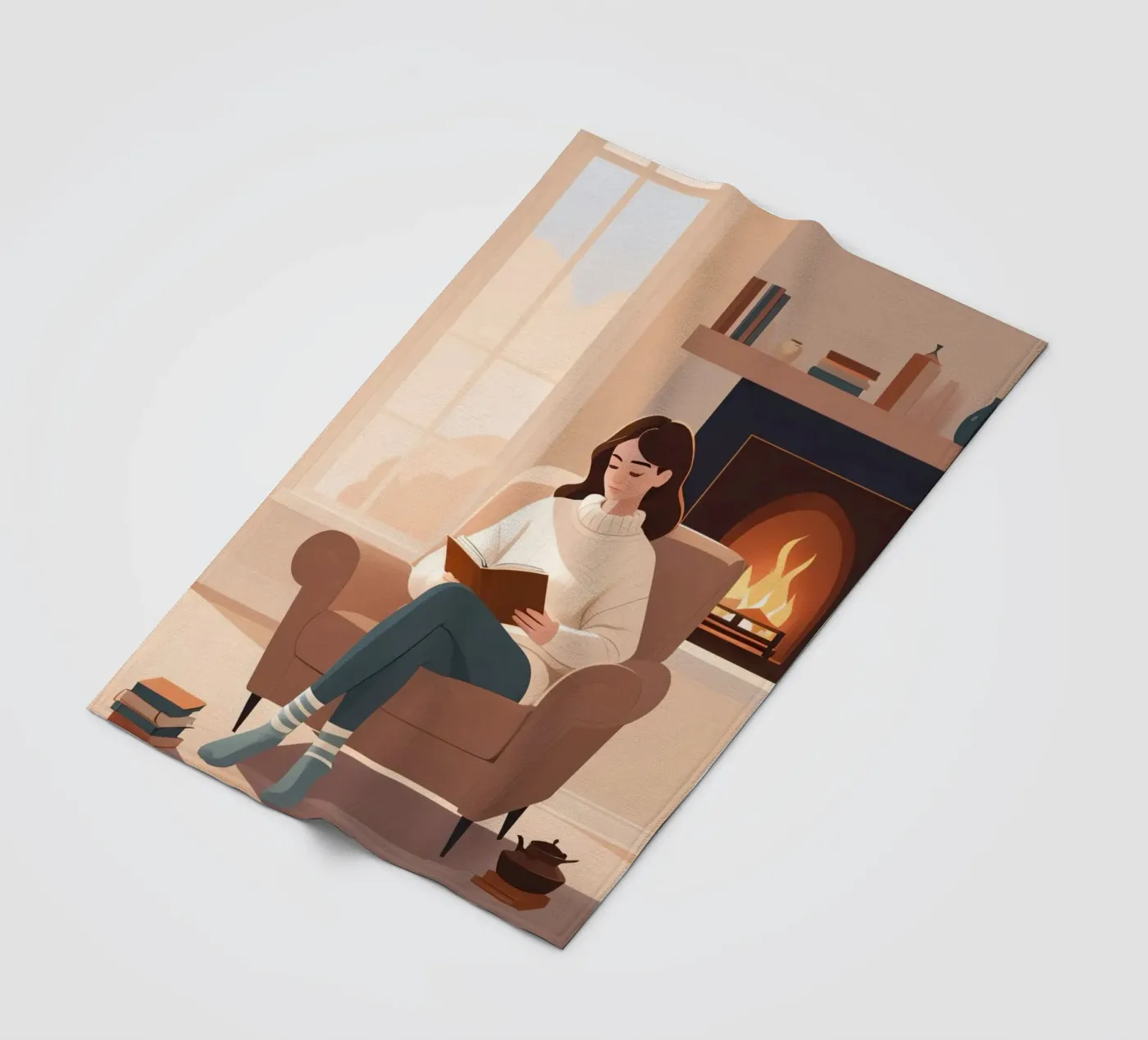 Ruhiges Kapitel Fleecedecke von Maison Solis