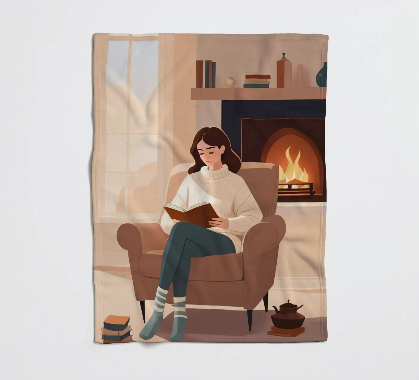 Ruhiges Kapitel Fleecedecke von Maison Solis