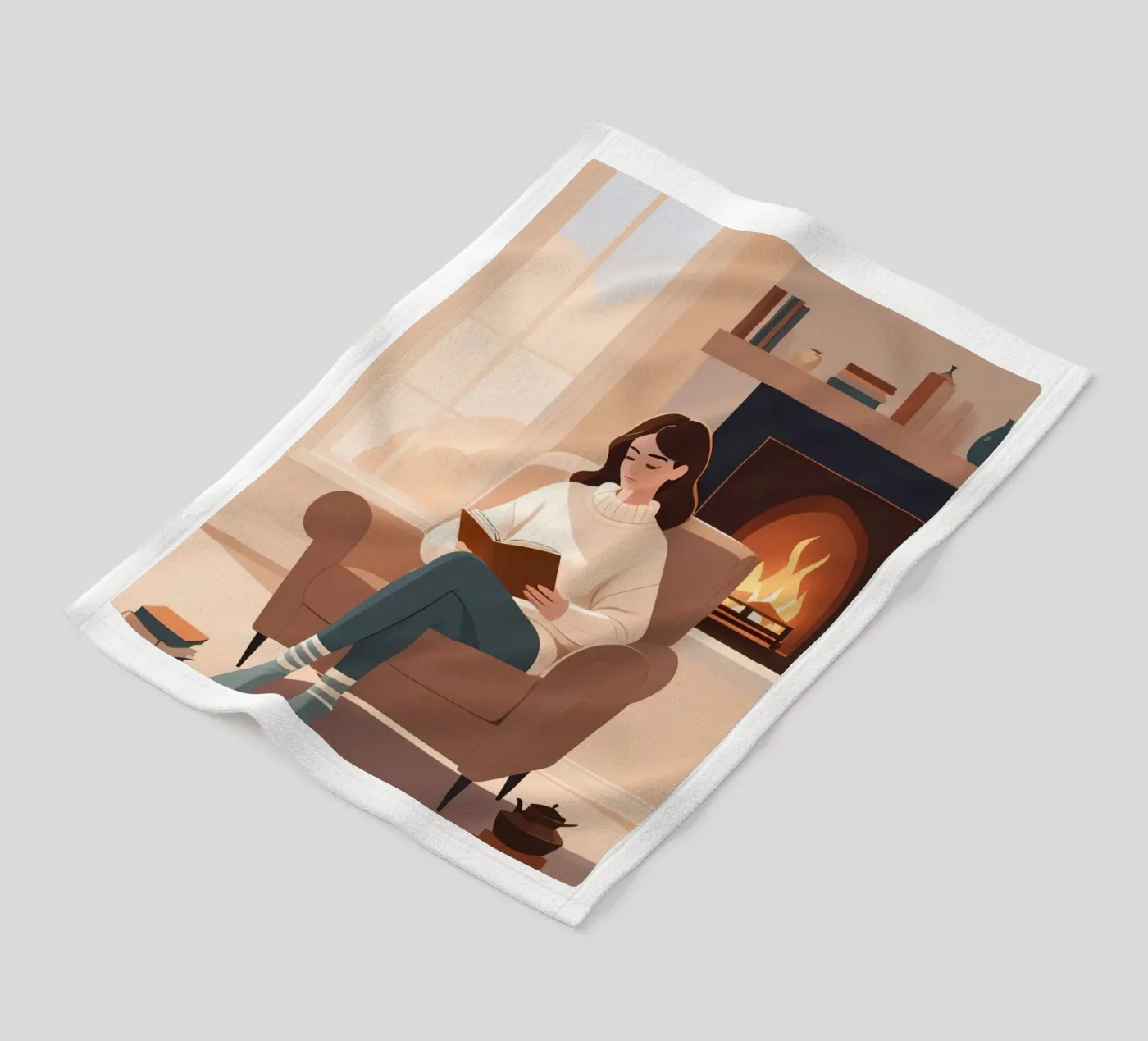 Ruhiges Kapitel Fleecedecke von Maison Solis