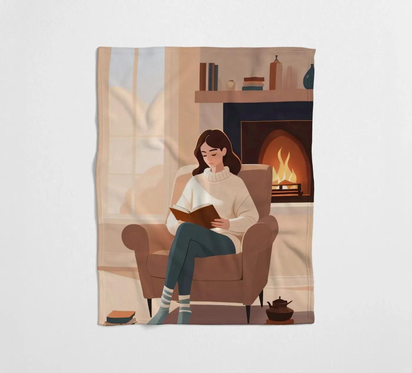 Ruhiges Kapitel Fleecedecke von Maison Solis