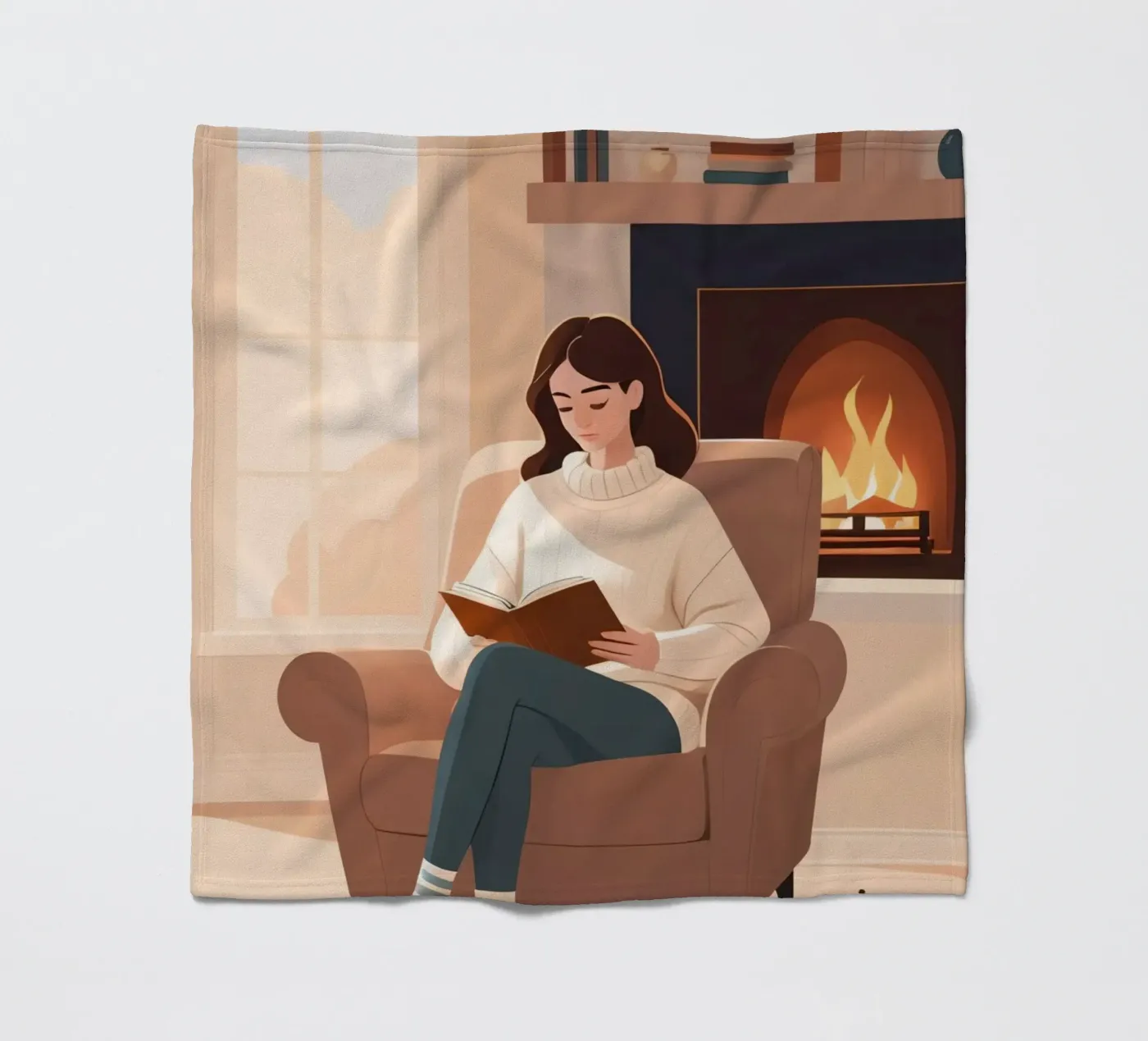 Ruhiges Kapitel Fleecedecke von Maison Solis