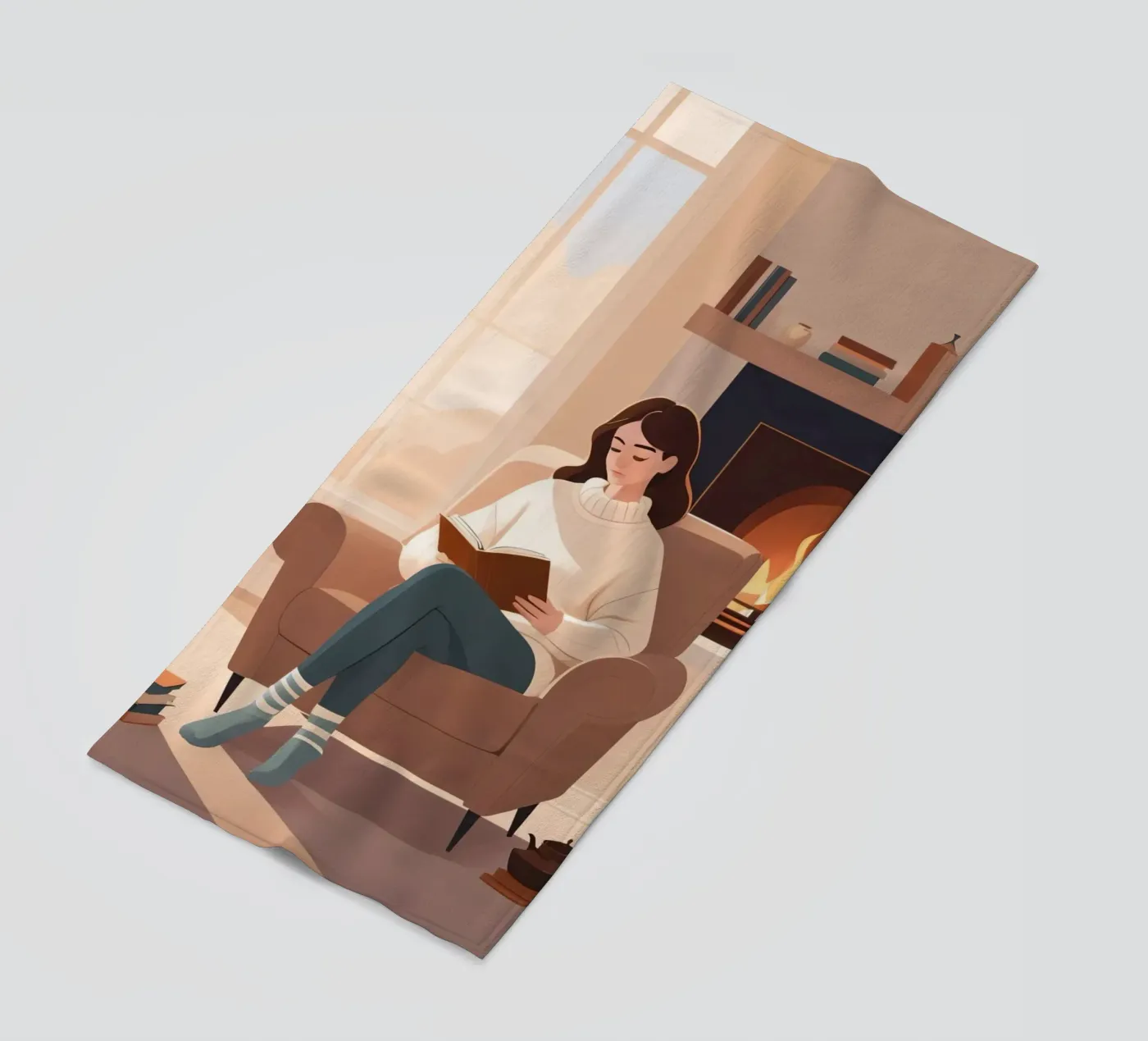 Quiet Chapter beach towel by Maison Solis