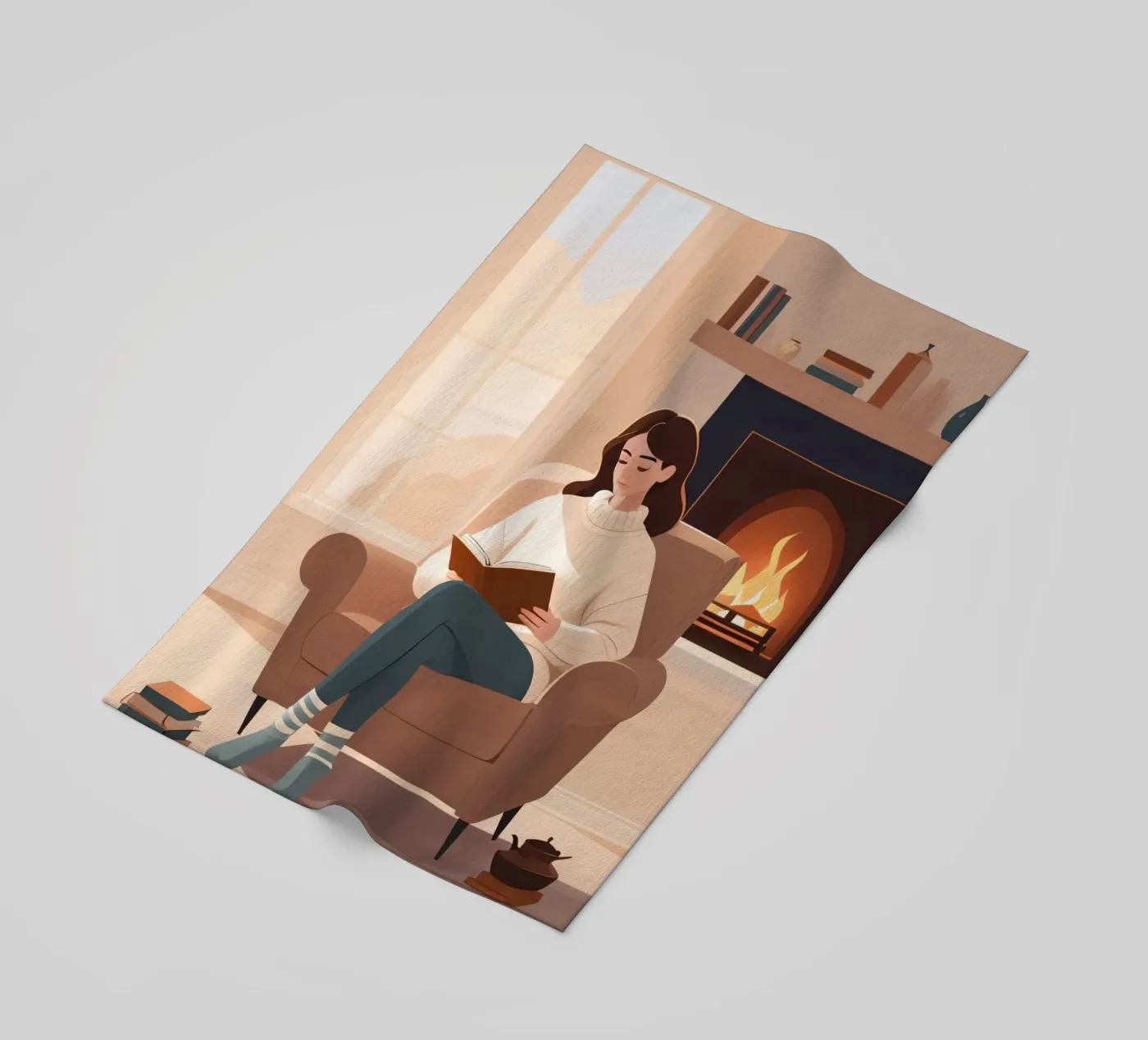 Quiet Chapter beach towel by Maison Solis