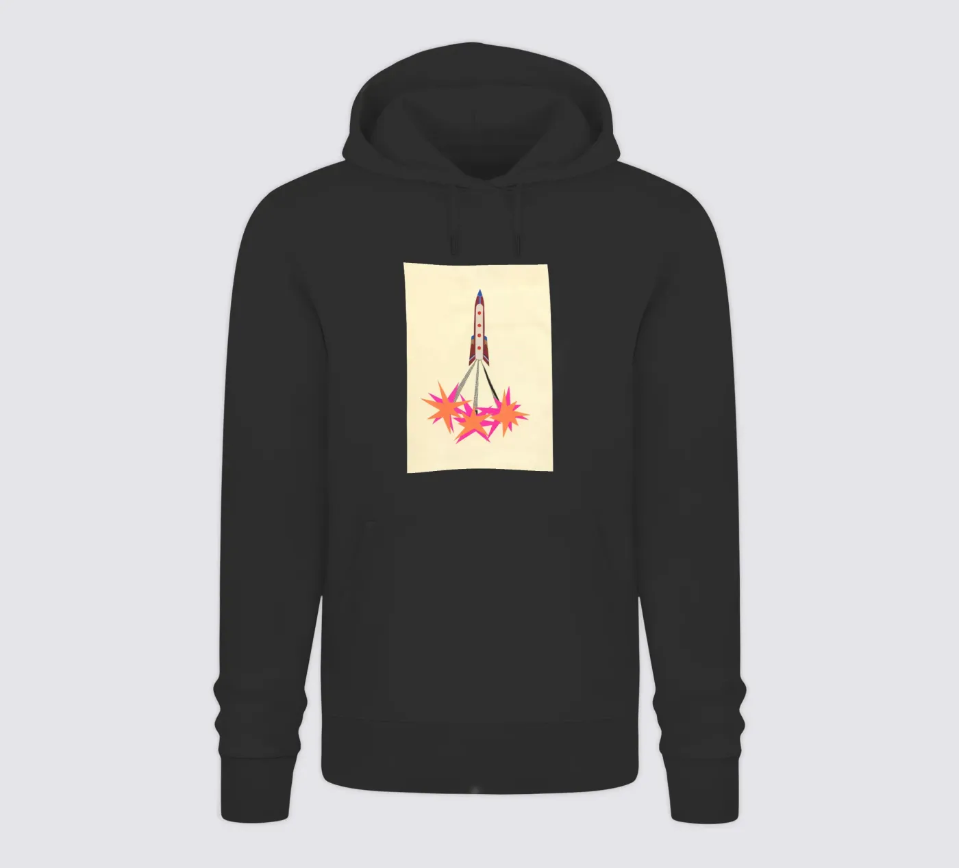 Rocket hoodie by Cassia Beck Collage