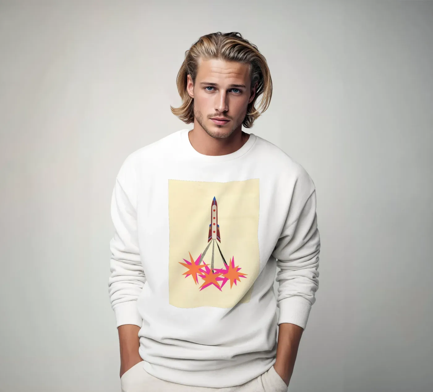 Rakete Sweatshirt von Cassia Beck Collage