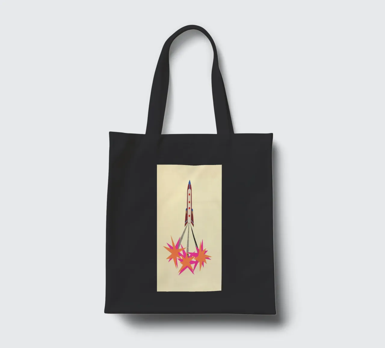 Rocket tote bag by Cassia Beck Collage