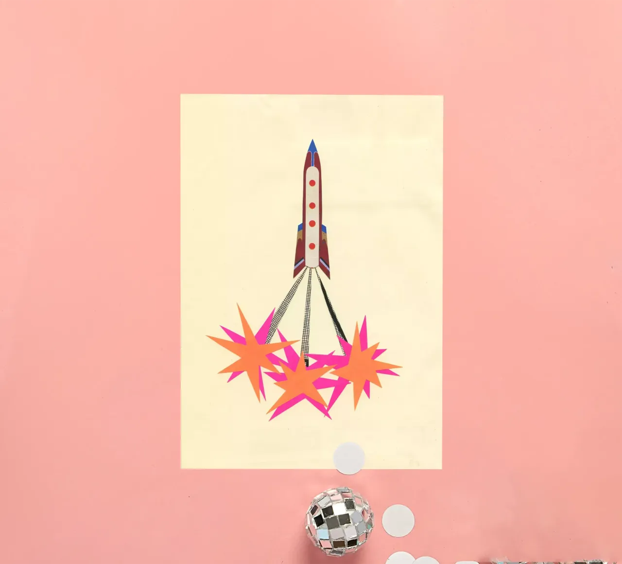 Rocket sticker by Cassia Beck Collage