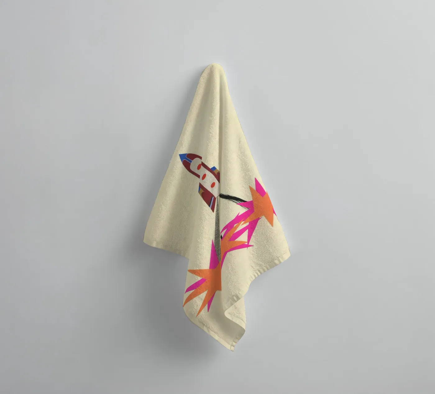 Rakete Handtuch von Cassia Beck Collage