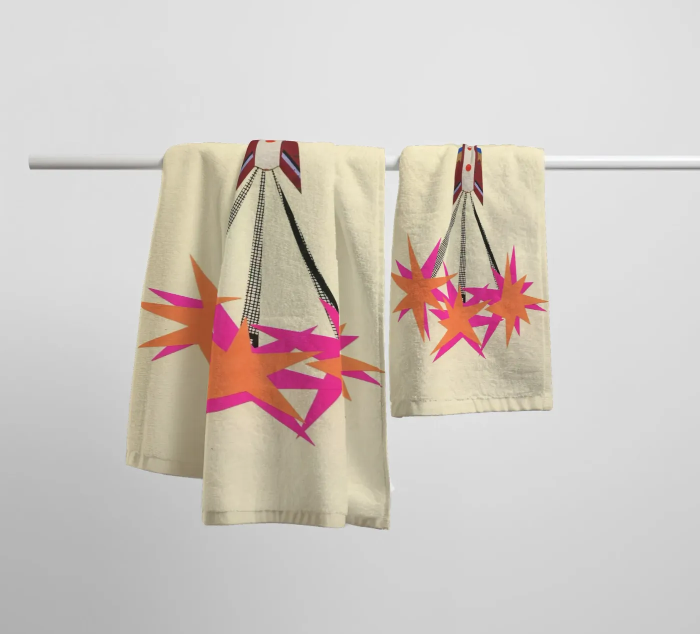 Rakete Handtuch von Cassia Beck Collage