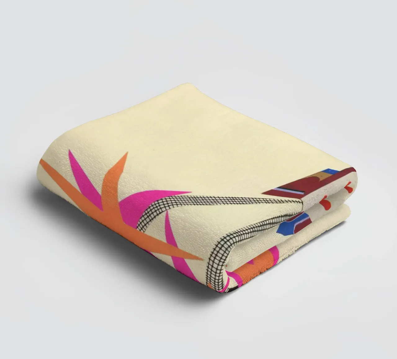 Rocket towel by Cassia Beck Collage