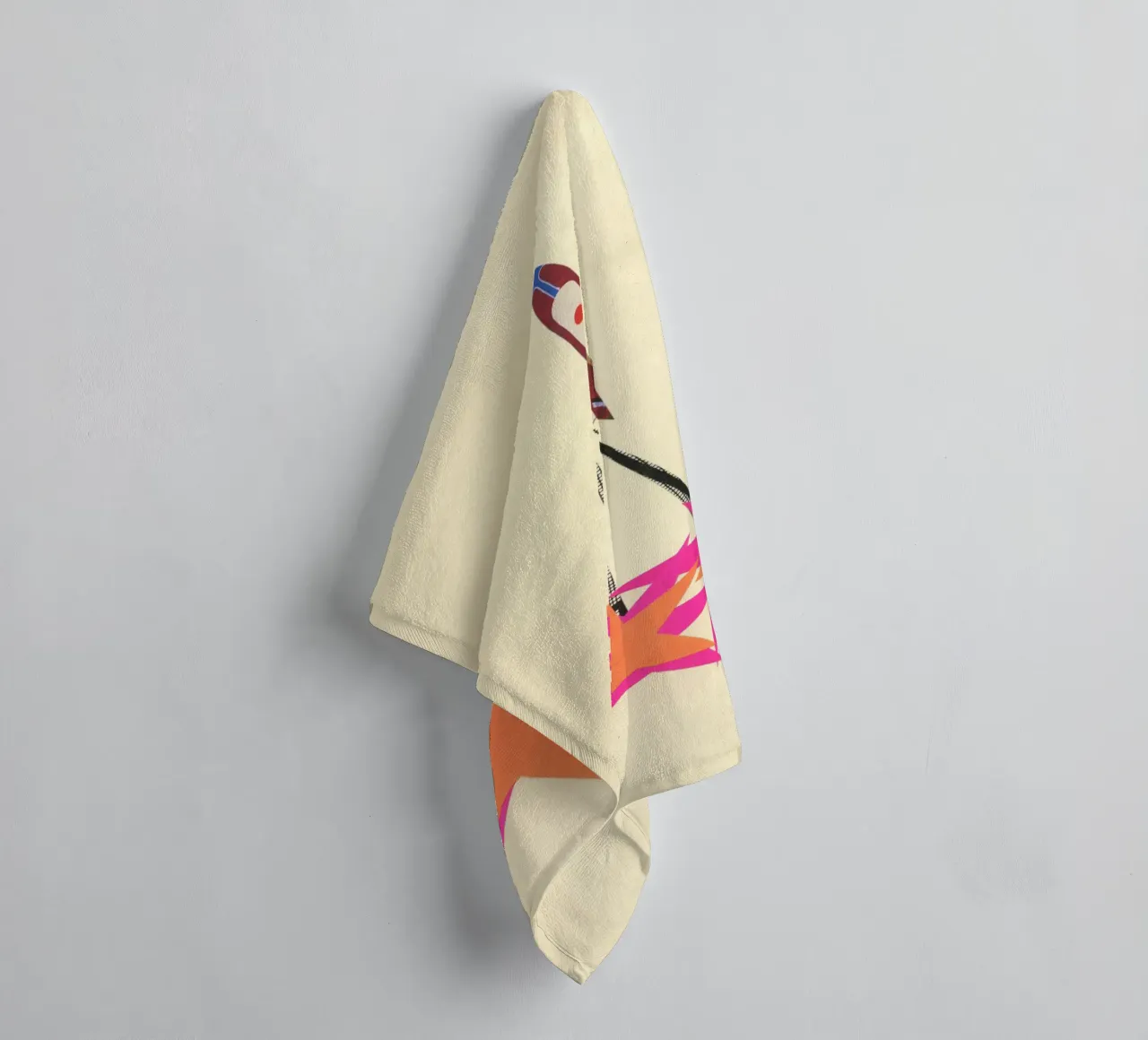 Rocket towel by Cassia Beck Collage