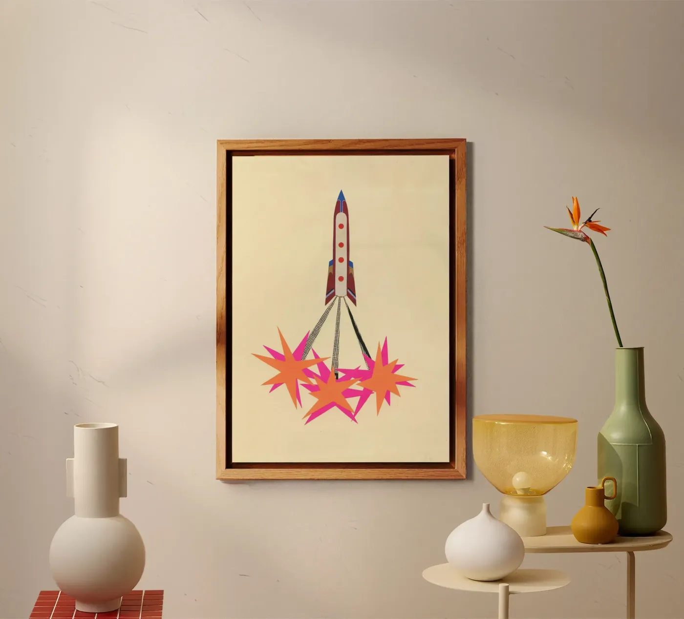 Rocket alu-dibond by Cassia Beck Collage