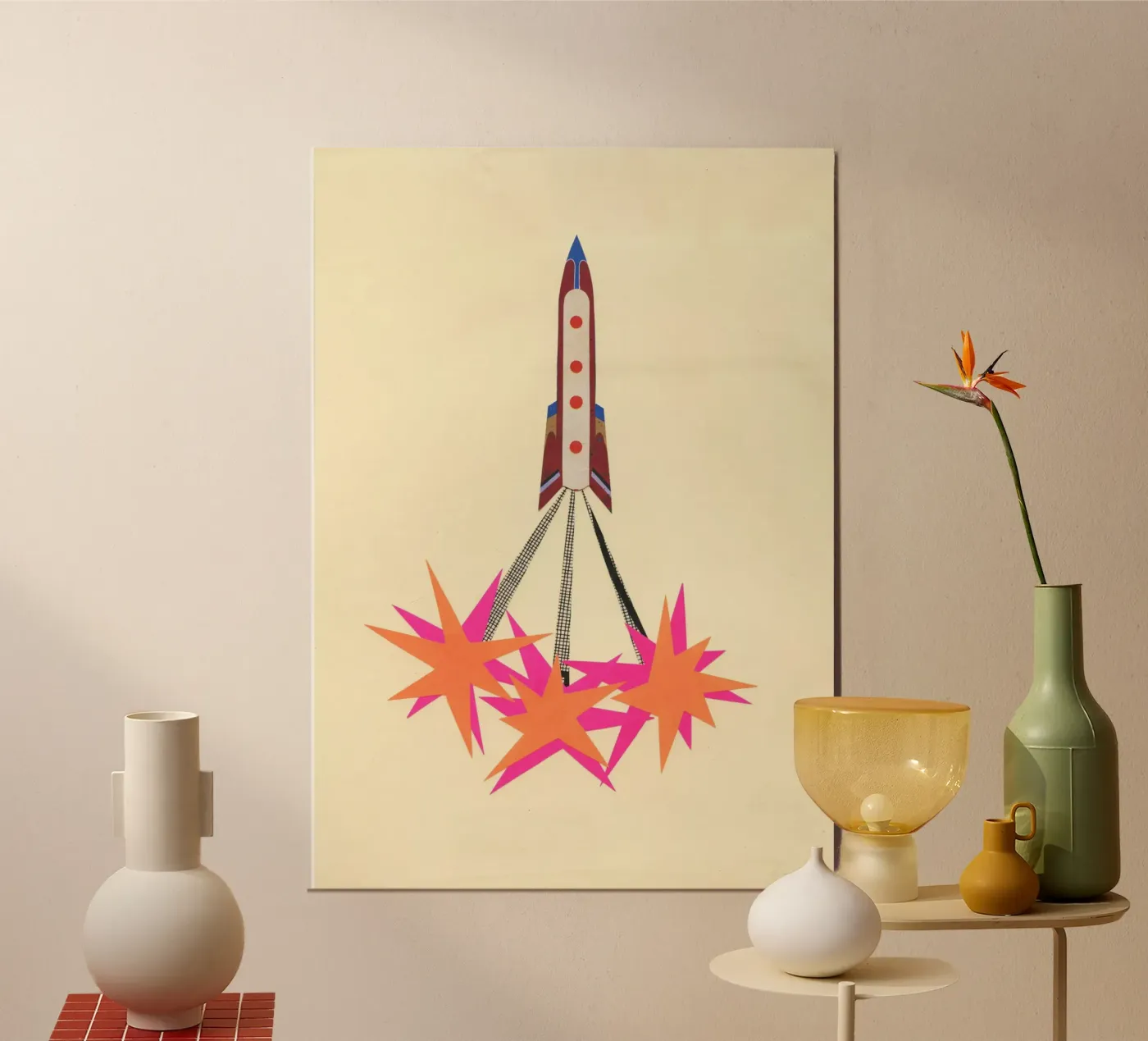 Rocket forex plate by Cassia Beck Collage