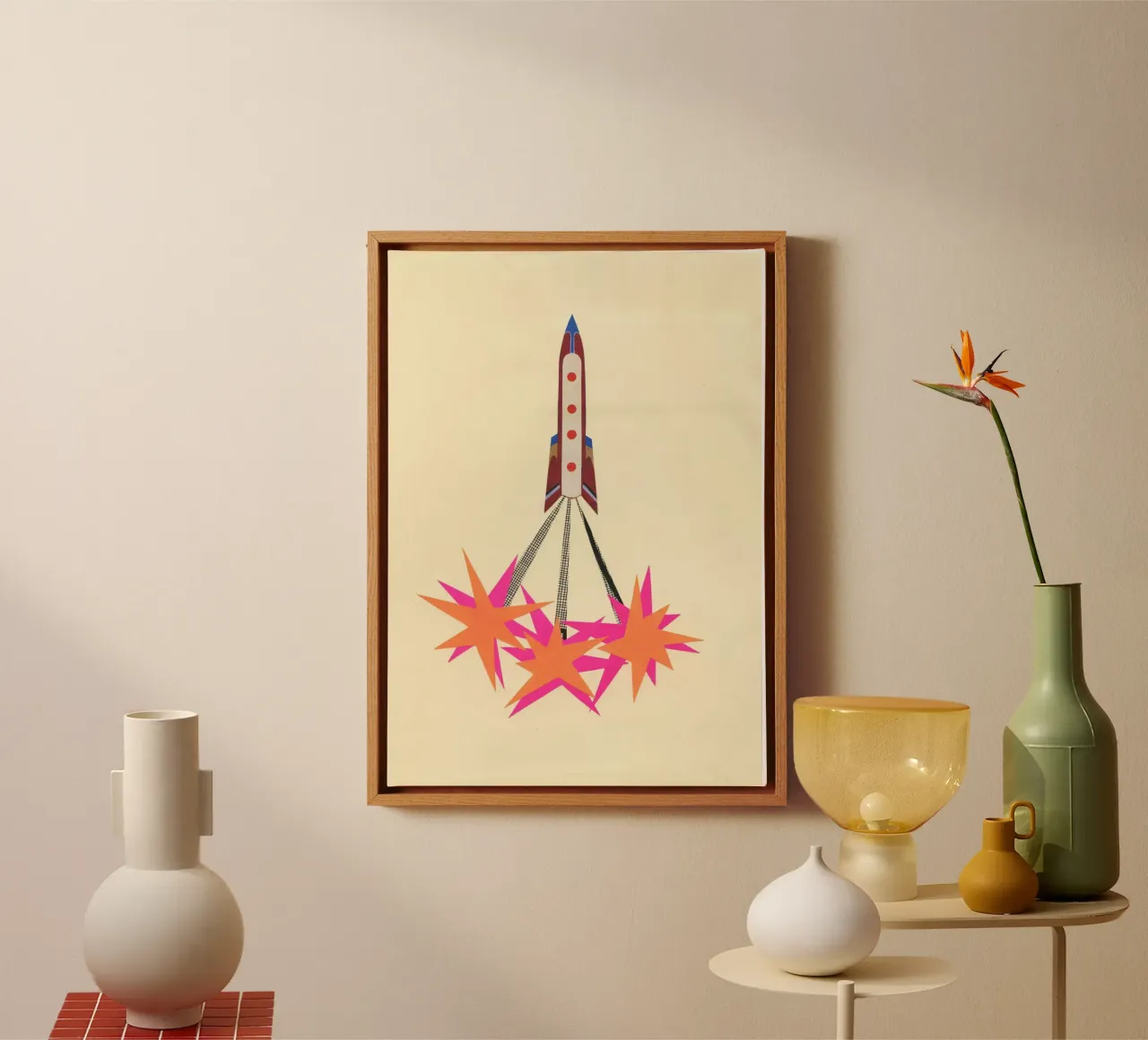 Rocket canvas by Cassia Beck Collage