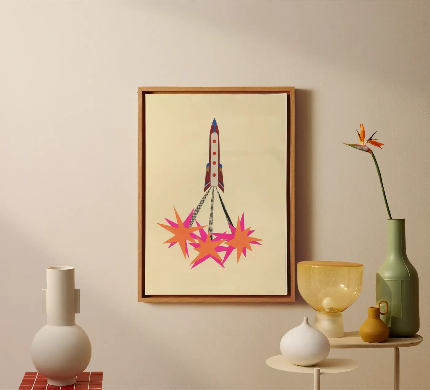 Rocket Leinwand von Cassia Beck Collage