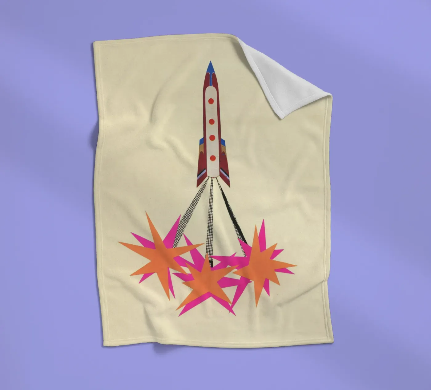 Rocket plaid polaire de Cassia Beck Collage