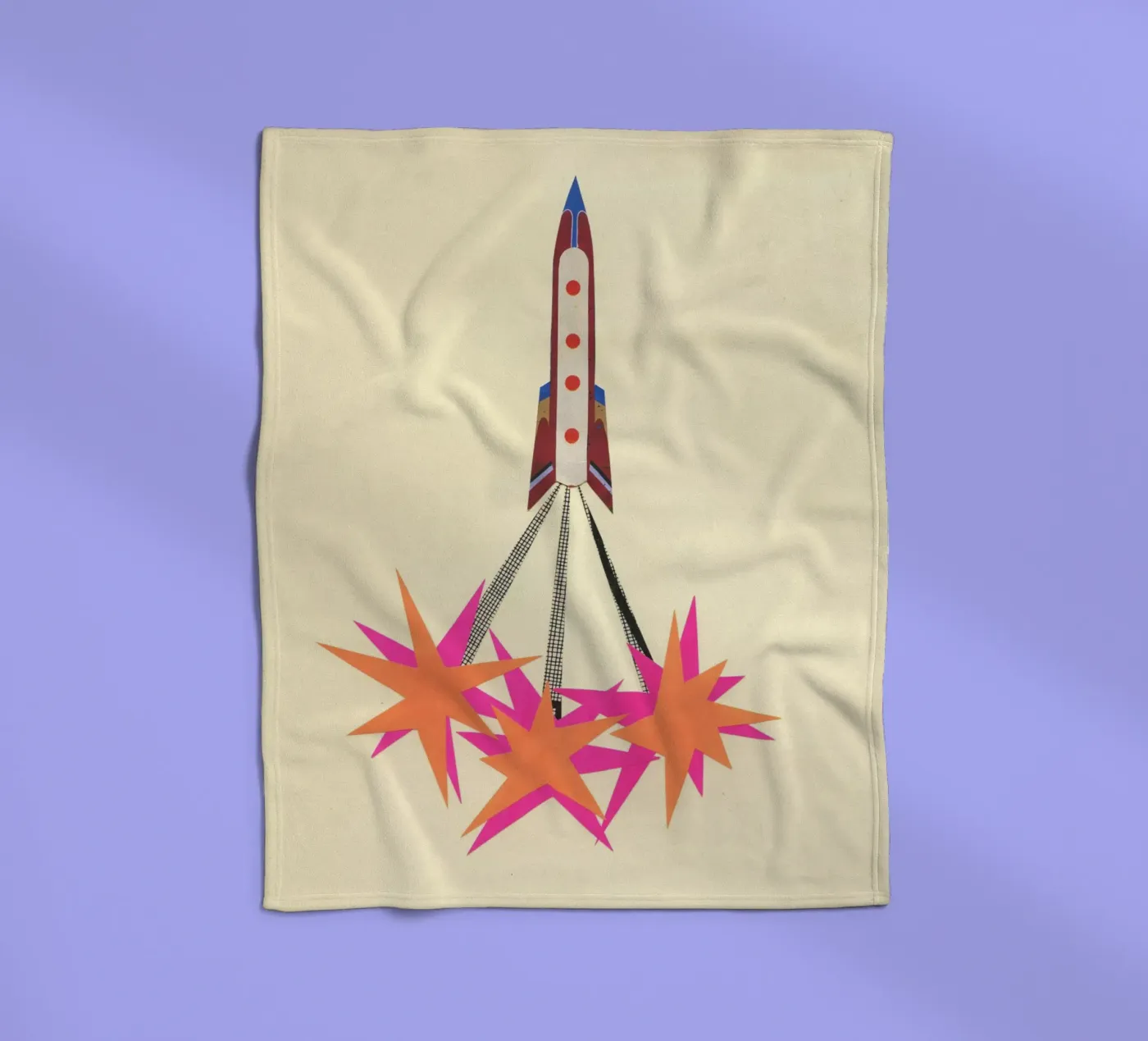 Rocket plaid polaire de Cassia Beck Collage