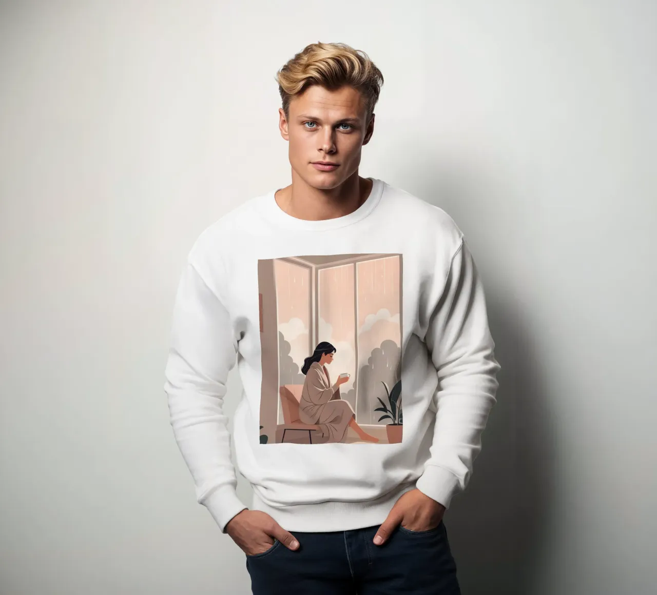 Mattina di pioggia felpa da Maison Solis