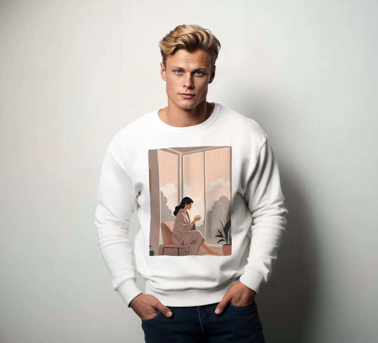 Mattina di pioggia felpa da Maison Solis