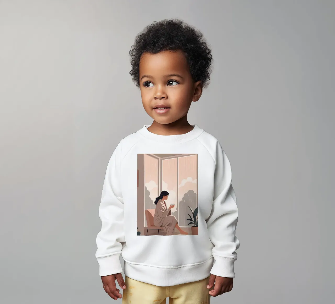 Mattina di pioggia felpa neonato da Maison Solis