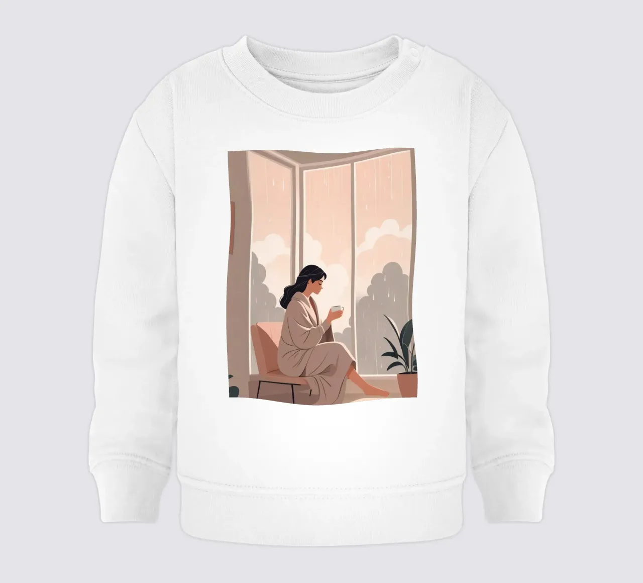 Mattina di pioggia felpa neonato da Maison Solis