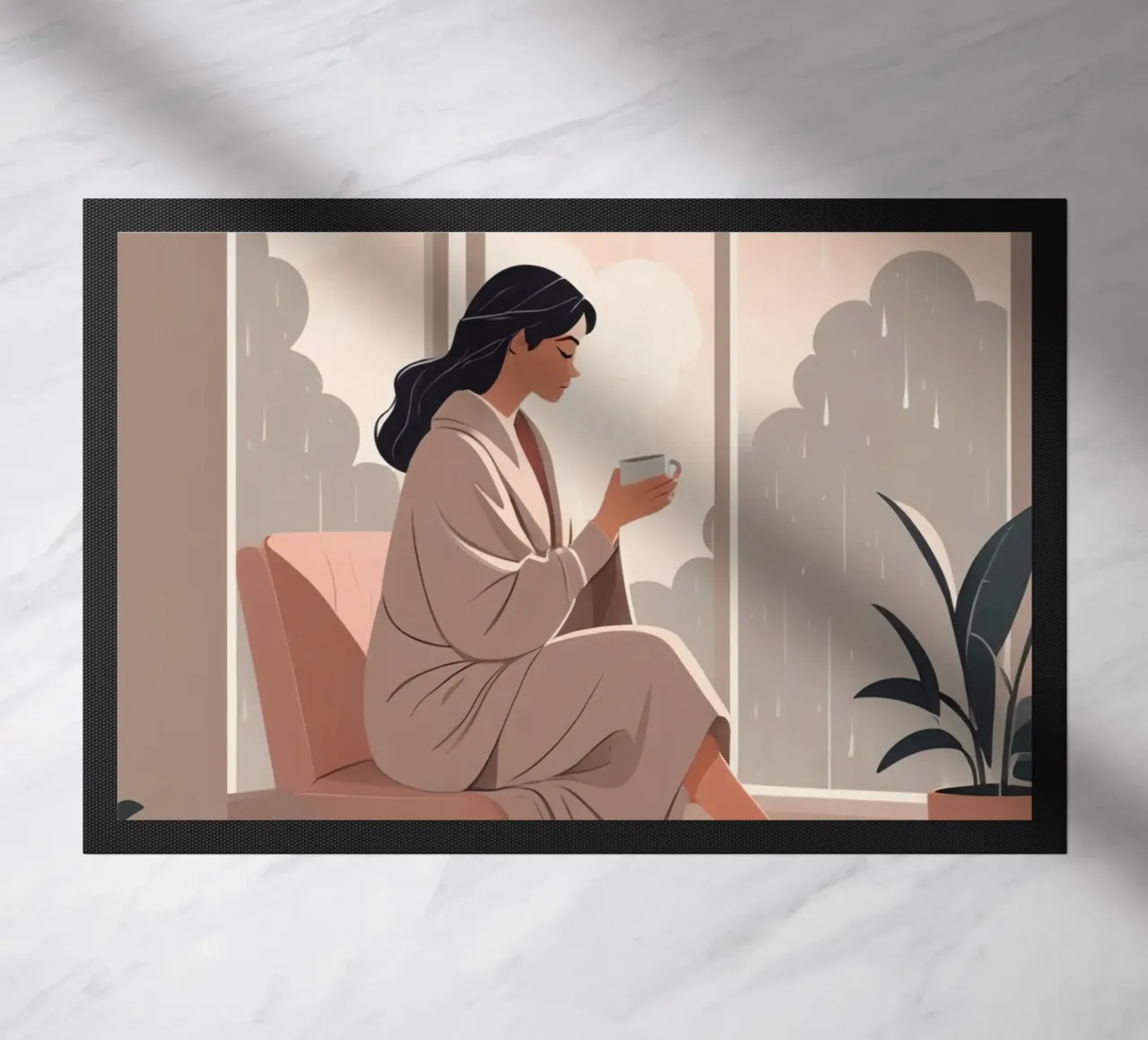 Mattina di pioggia zerbino da Maison Solis