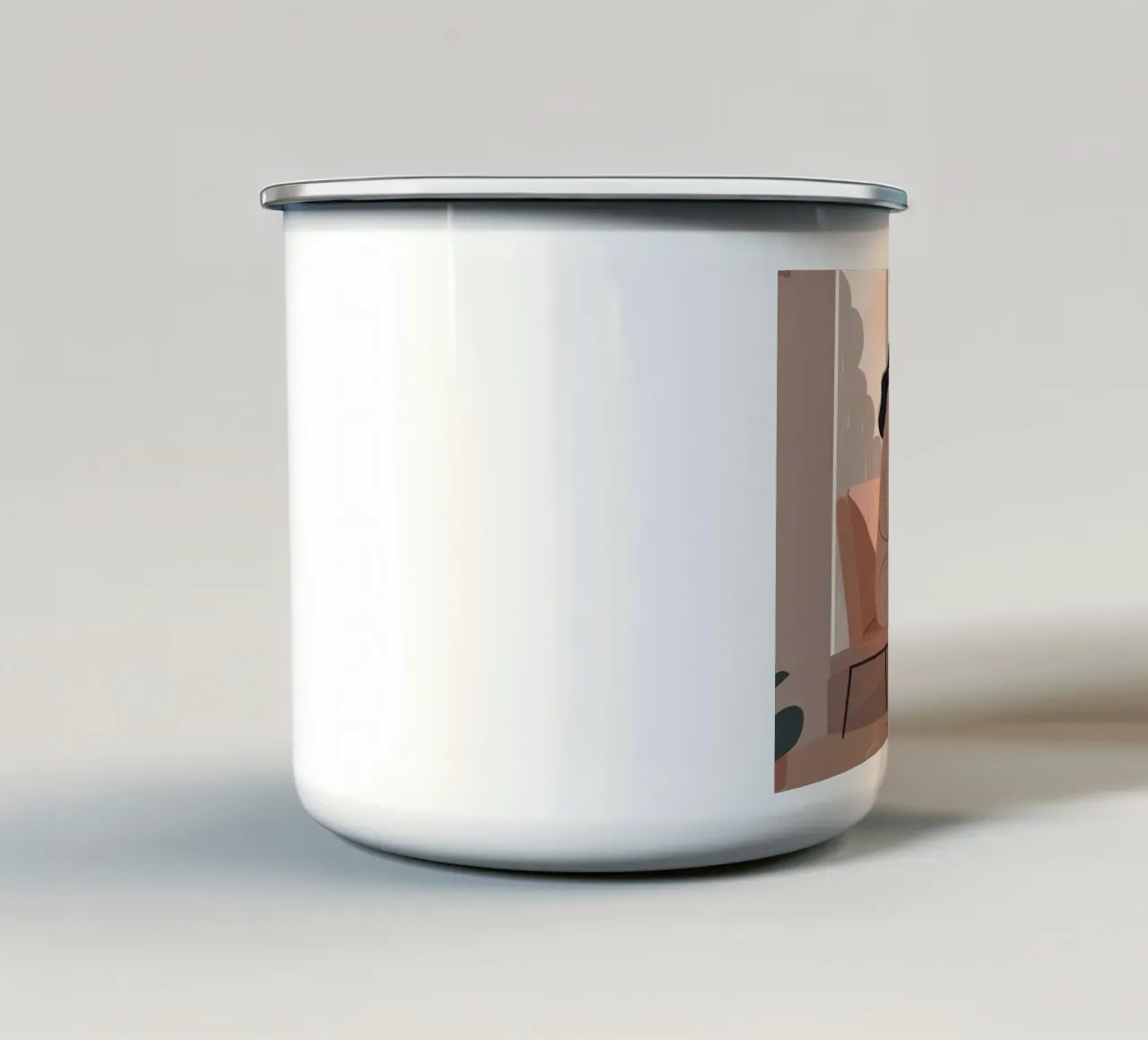 Mattina di pioggia tazza in smalto da Maison Solis