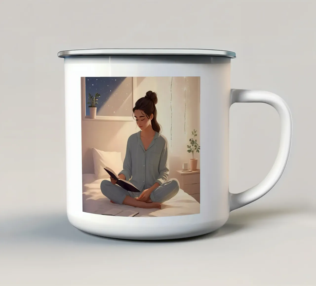 Pagine stellate tazza in smalto da Maison Solis