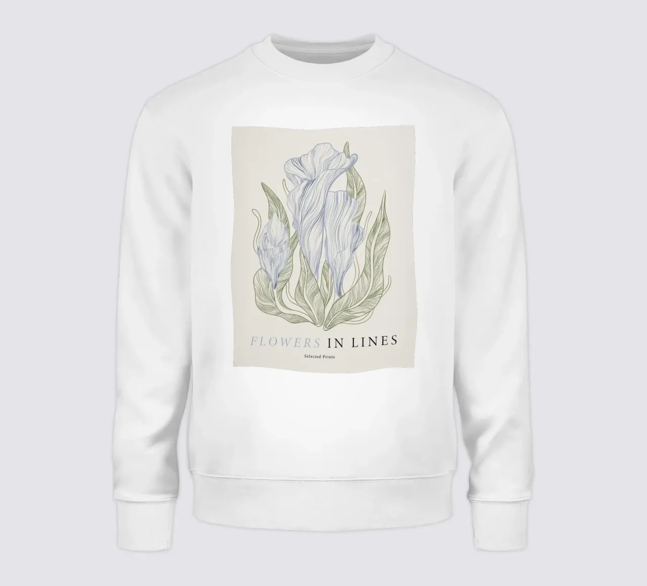 Blumen in Zeilen Nr. 1 Sweatshirt von Mia Moore