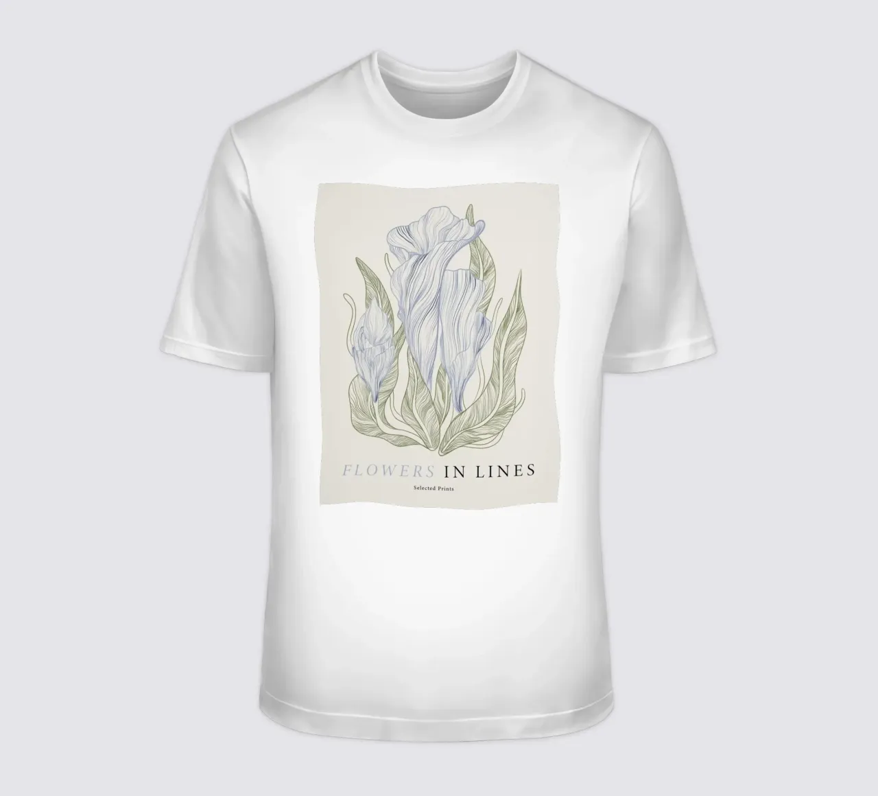 Blumen in Zeilen Nr. 1 T-Shirt von Mia Moore