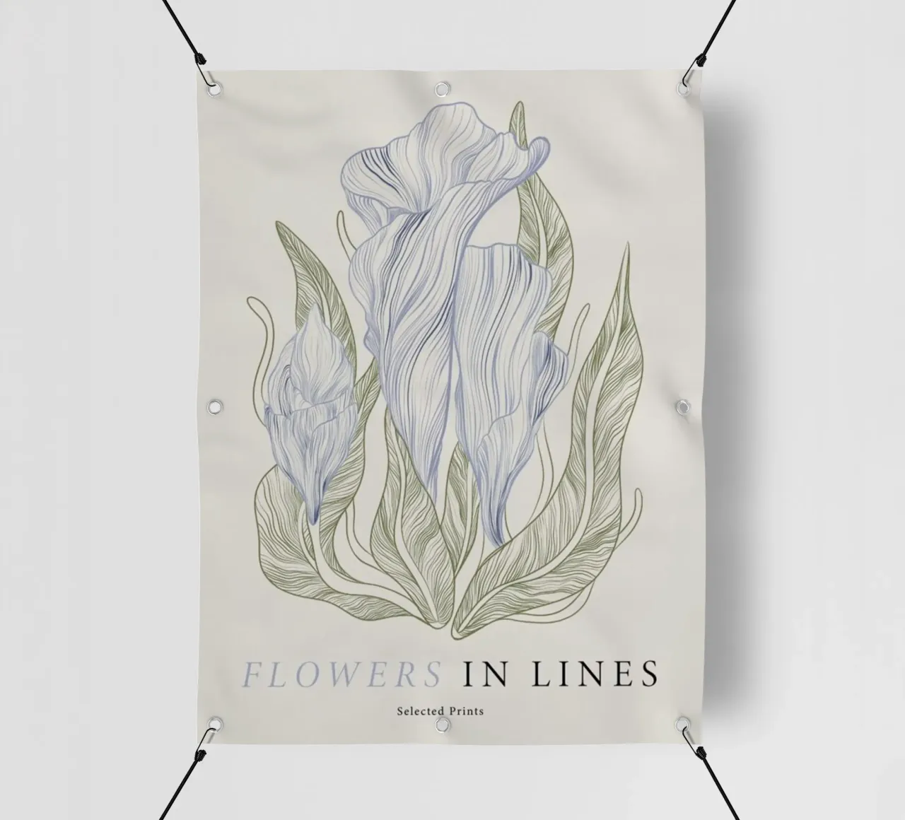 Fiori in linea n. 1 telo in pvc da Mia Moore