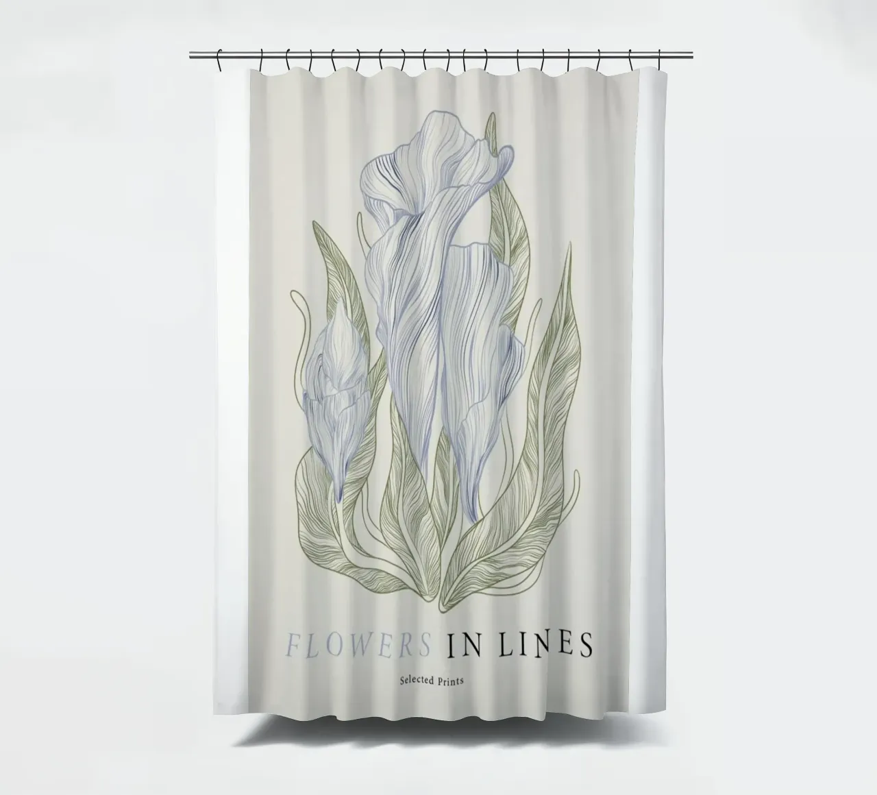 Fiori in linea n. 1 tenda da doccia da Mia Moore