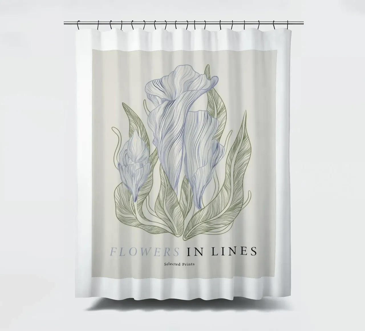 Fiori in linea n. 1 tenda da doccia da Mia Moore