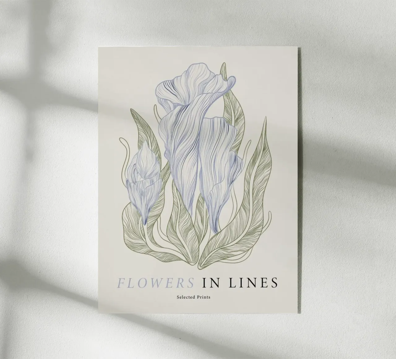 Fiori in linea n. 1 plexiglass da Mia Moore