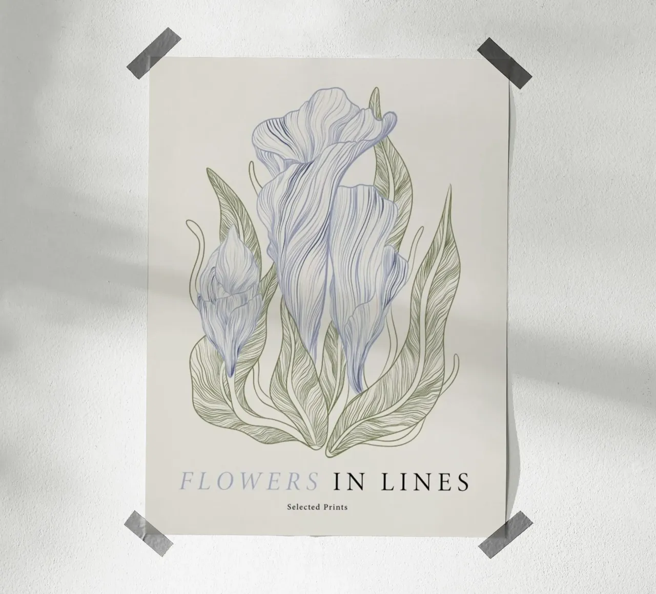 Fiori in linea n. 1 carta hahnemühle da Mia Moore