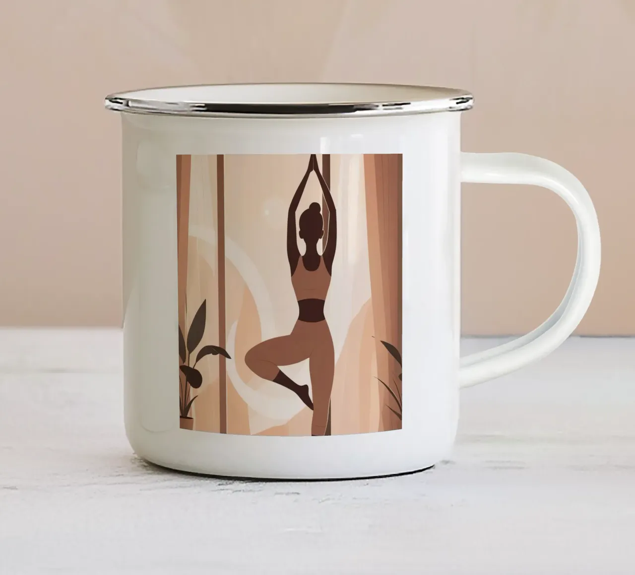 Flusso mattutino tazza in smalto da Maison Solis