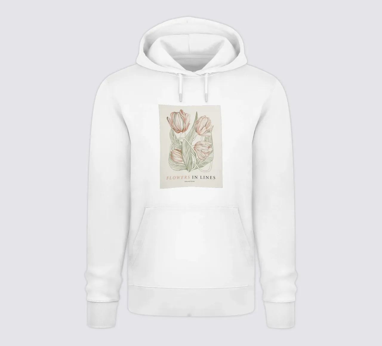 Fiori in linea n. 2 felpa con cappuccio da Mia Moore