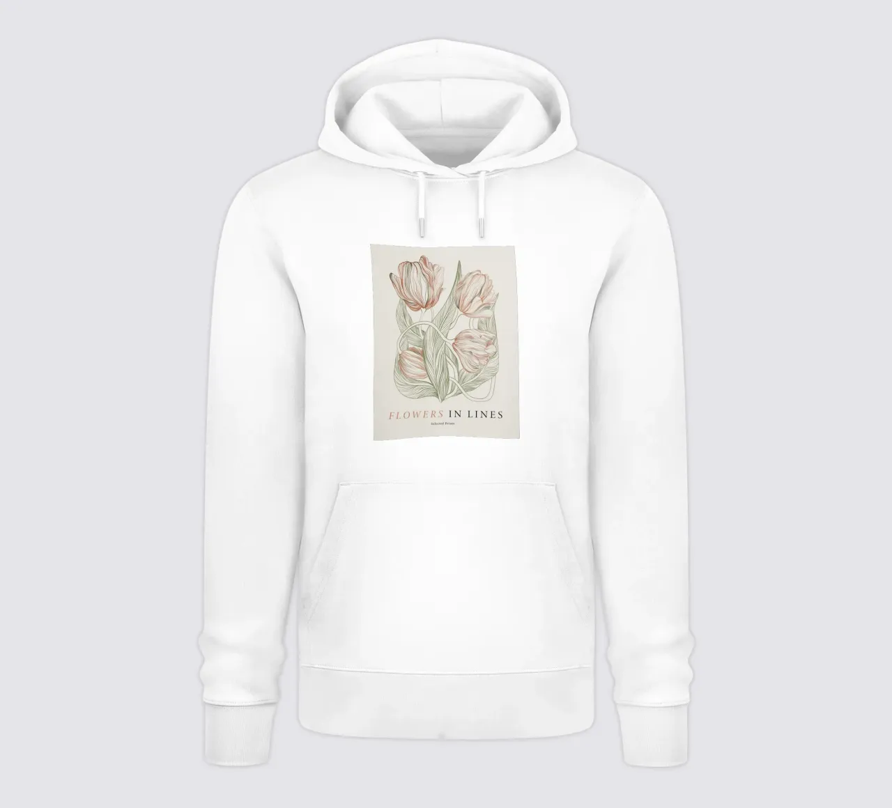 Fiori in linea n. 2 felpa con cappuccio da Mia Moore