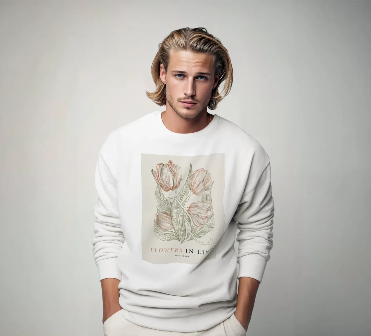 Fiori in linea n. 2 felpa da Mia Moore