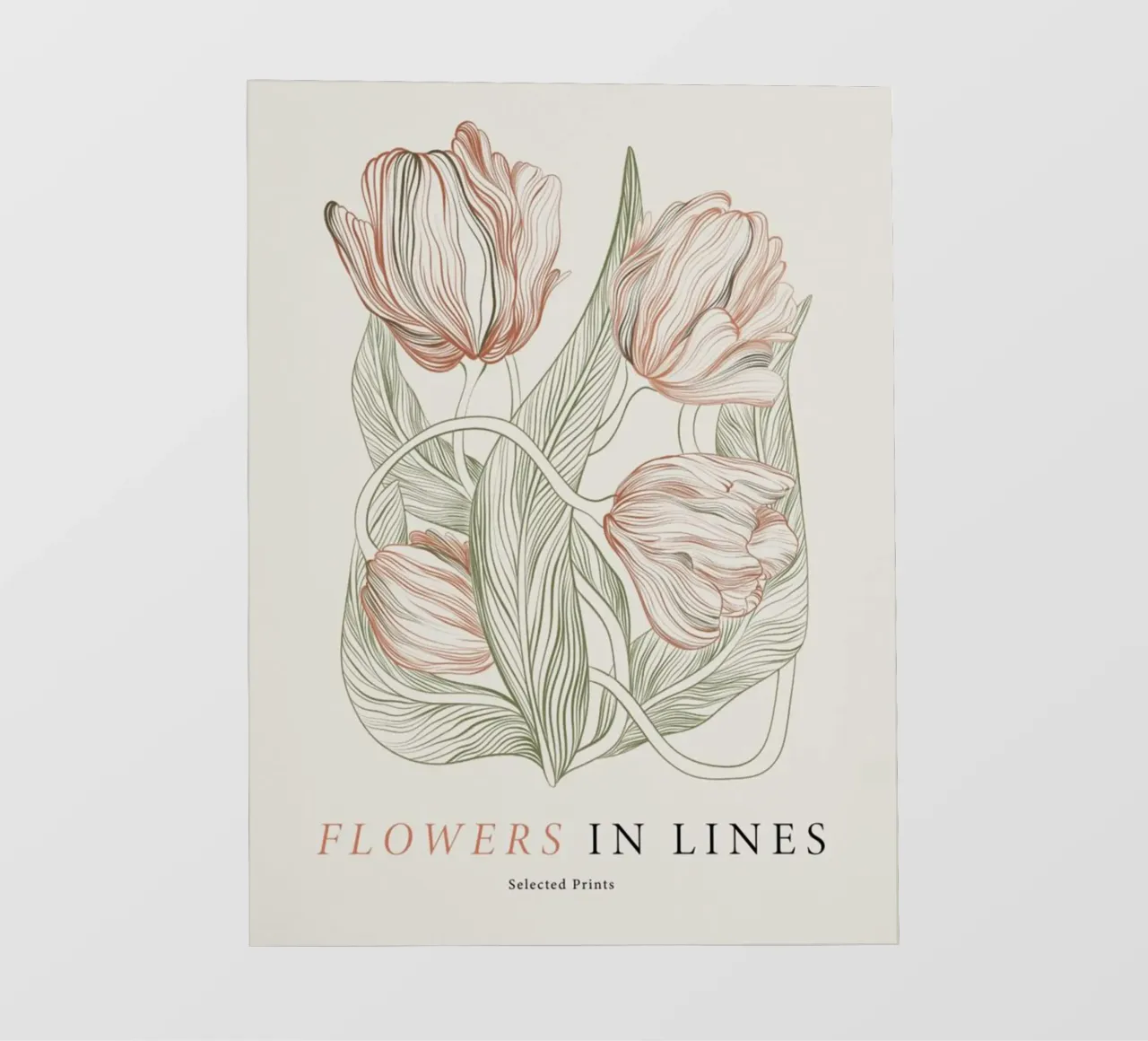 Fiori in linea n. 2 telo in pvc da Mia Moore