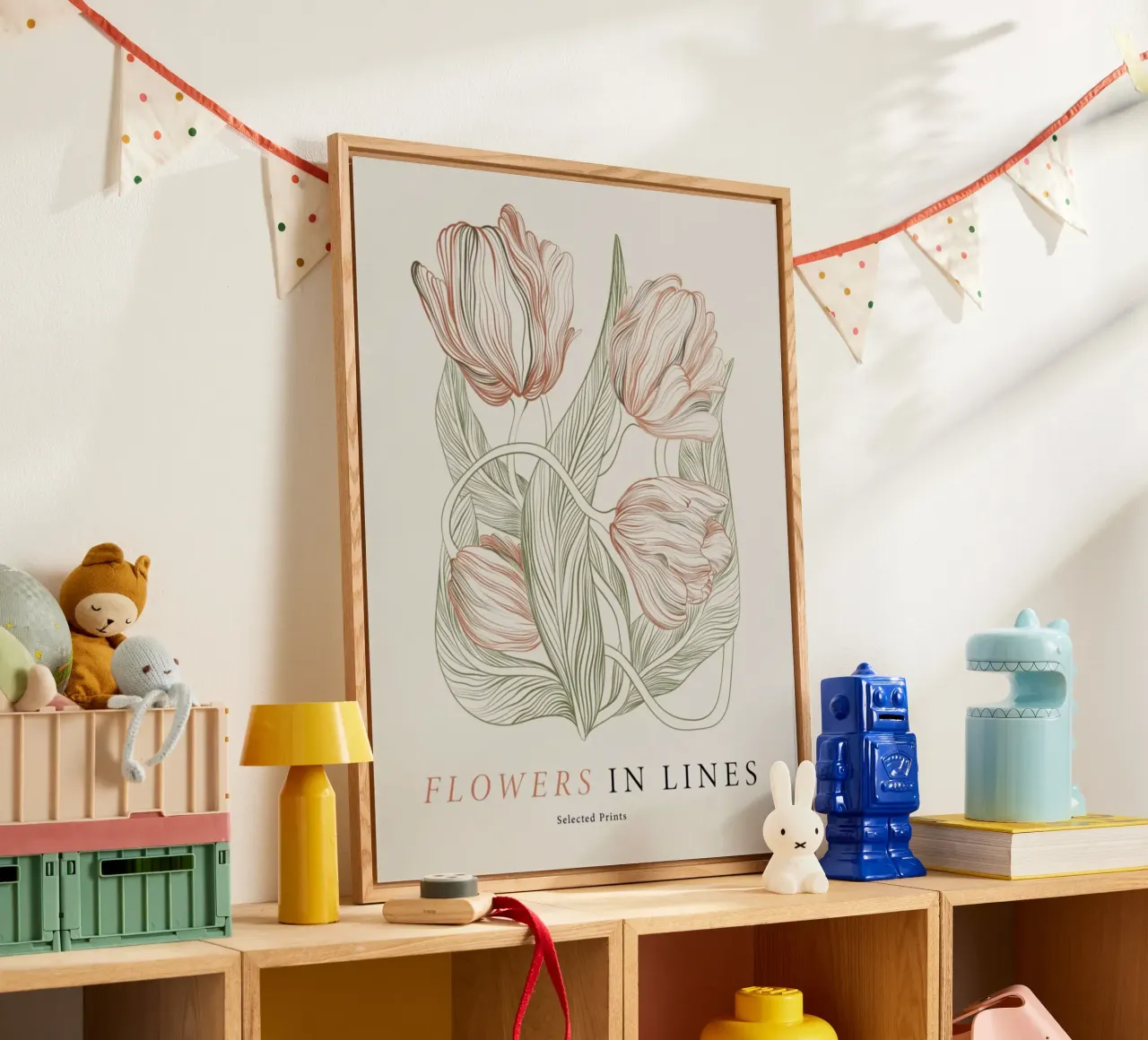 Fiori in linea n. 2 plexiglass da Mia Moore