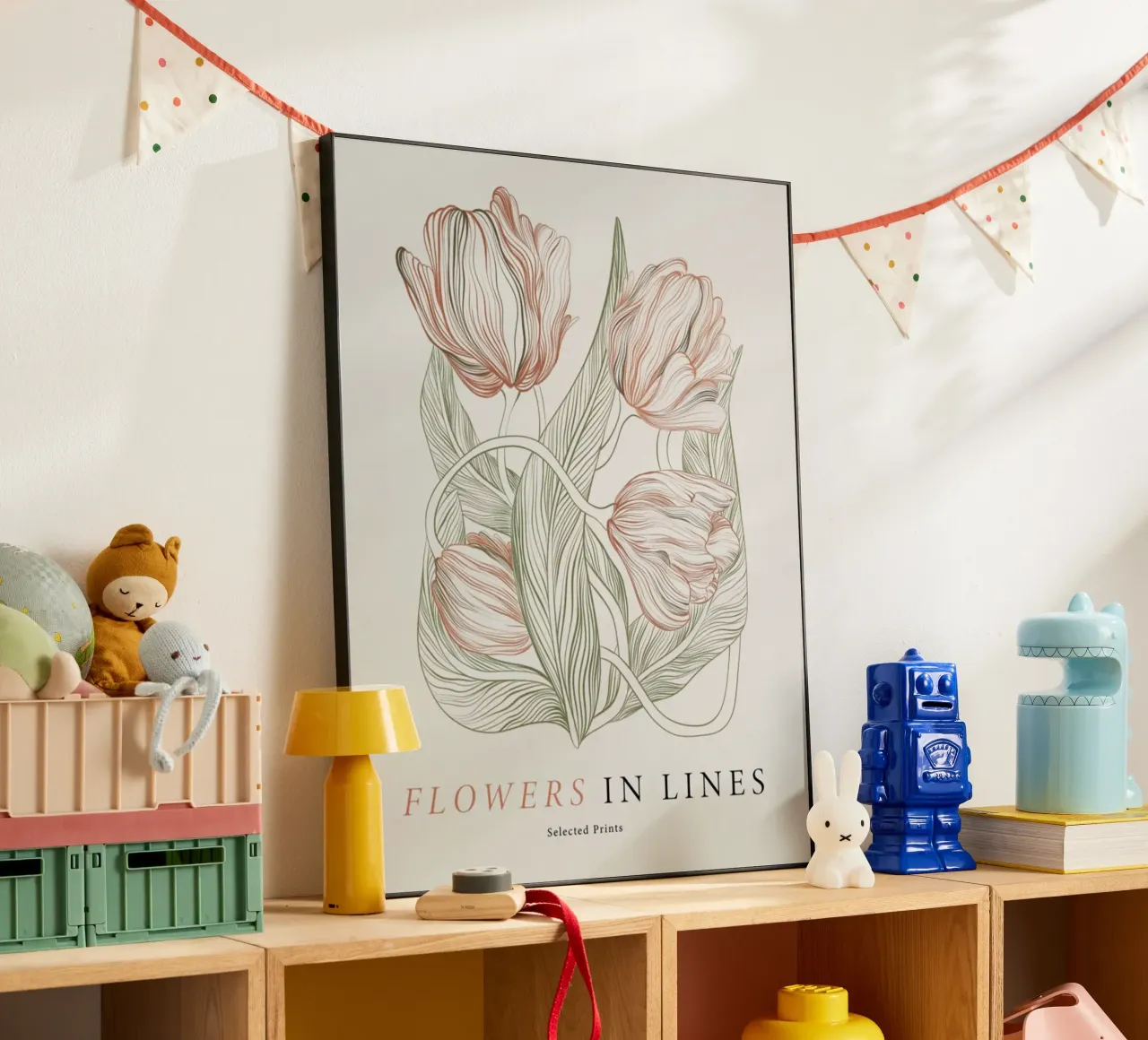 Fiori in linea n. 2 alluminio dibond da Mia Moore