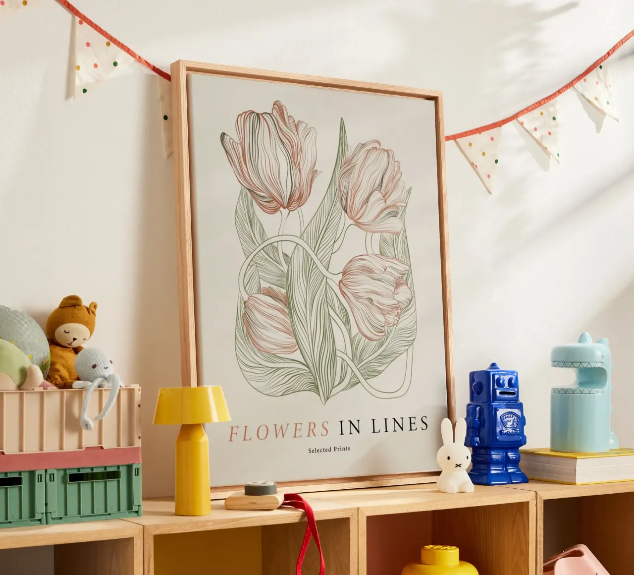 Fiori in linea n. 2 tela da Mia Moore