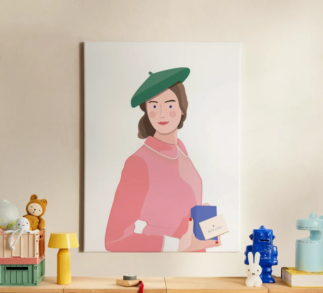 Hulst in de zomer canvas met Baklijst van janamossmann