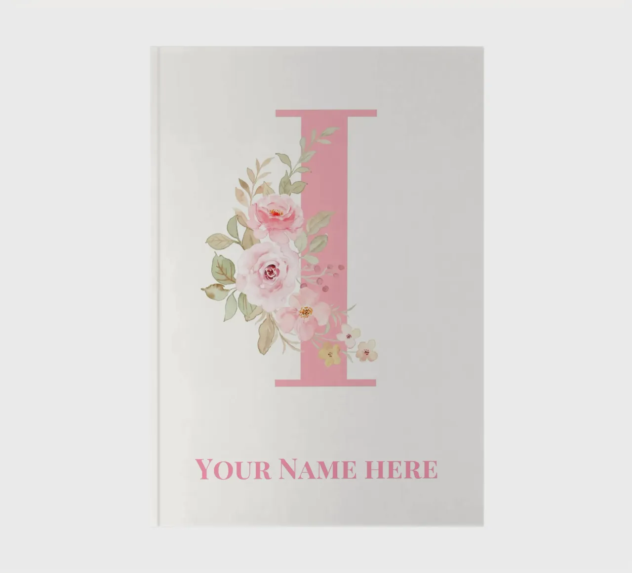 Letter I, Personalized Name Print, Personalized initial notebook by The Custom Letter