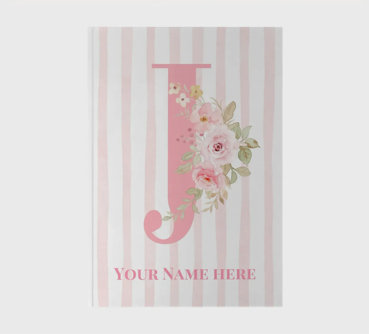 Letter J, Personalized Name Print, Personalized initial notebook by The Custom Letter